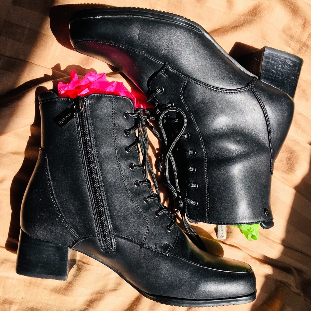 BLONDO Black Zip Up Waterproof Ankle Boots